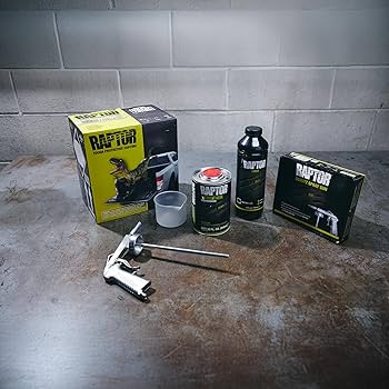 U-POLのRAPTOR LINER ティンタブル４L 塗装ガンセット Amazon.com: U-POL VOC Raptor Tintable Truck Bed Liner Kit w/Gun (4