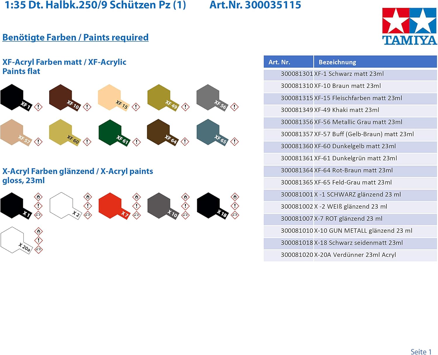 Tamiya 300035115 – 1:35 WWII German Half Chains 250/9 Protect Tank (1)