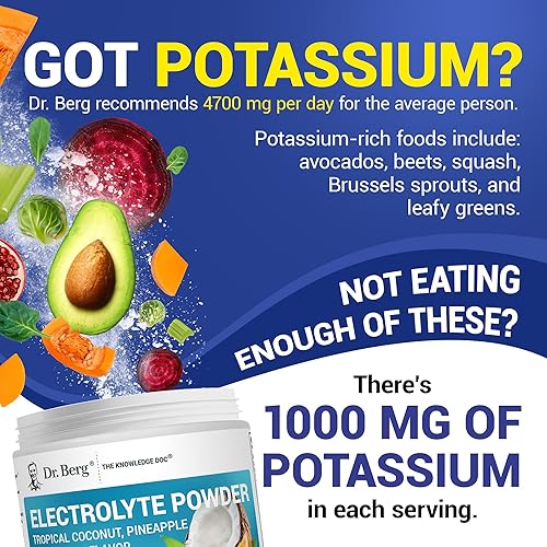 Miniatura 4 de Dr. Berg Zero Sugar Hydration Keto Electrolyte Powder - Mejorado con 1,000 mg de potasio y sal rosa real del Himalaya (no sal de mesa) - Suplemento