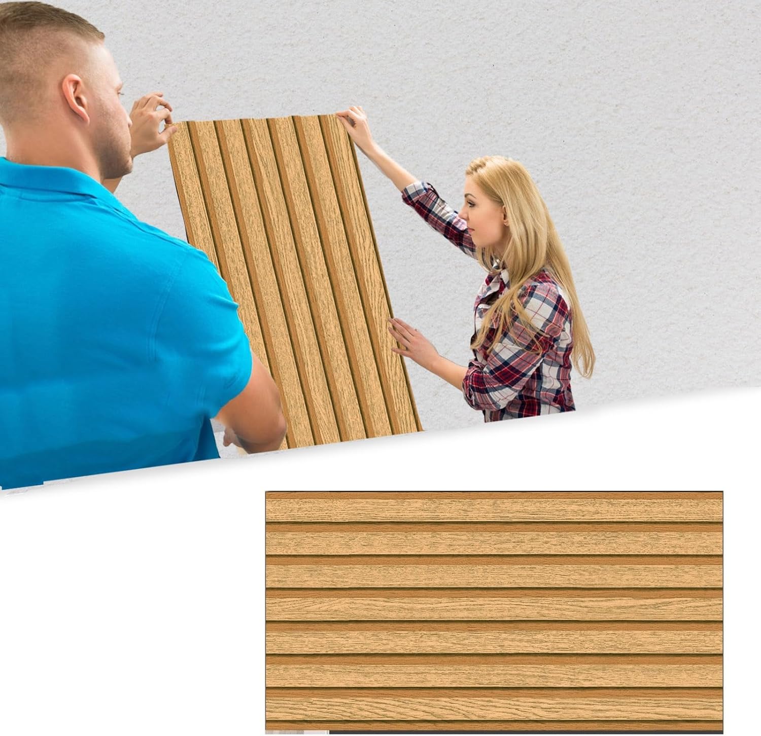 Plastic Ceiling Tiles Panels for Interior Wall, Wood Textured Boards Wallpaper Peel and Stick, Decorative Ceiling Wallpaper for Kitchen/Classroom(ligjt Grey,75pack/13.5㎡)