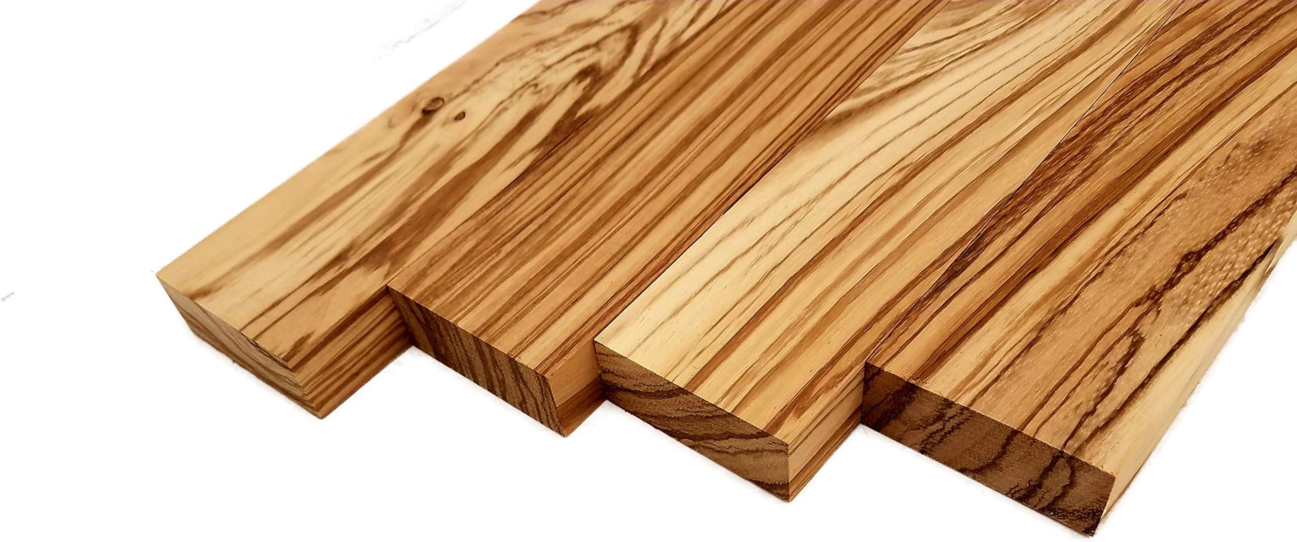 Barrington Hardwoods Zebrawood Lumber Board - 3/4" x 2" (4 Pieces) (3/4" x 2" x 18")