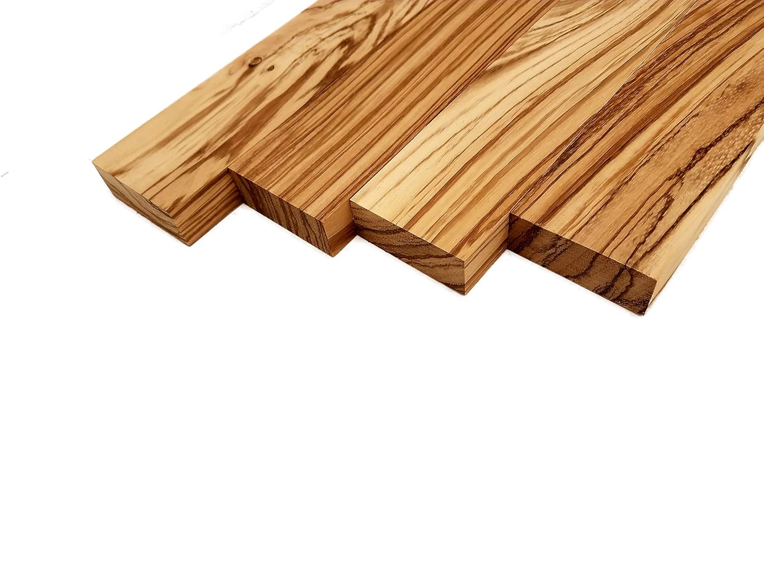 Barrington Hardwoods Zebrawood Lumber Board - 3/4" x 2" (4 Pieces) (3/4" x 2" x 24")