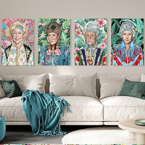 Miniatura 4 de Póster retro de los años 80 con estampado de Sophia Golden & Girls de Sophia Golden & Girls para decoración de pared para dormitorio de niña
