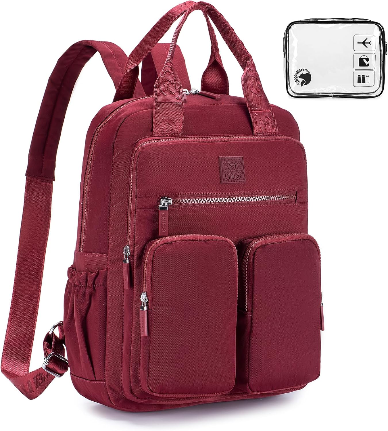 BAGROUPS Bagage Cabine 40x30x20 Wizzair Volotea Bagage à Main 40x30x20 Petit Léger Sac à Dos Scolaire Sacs de Voyage Sac à Dos collège Sacs à Dos Loisir Cabine Valise Femmes, Rouge