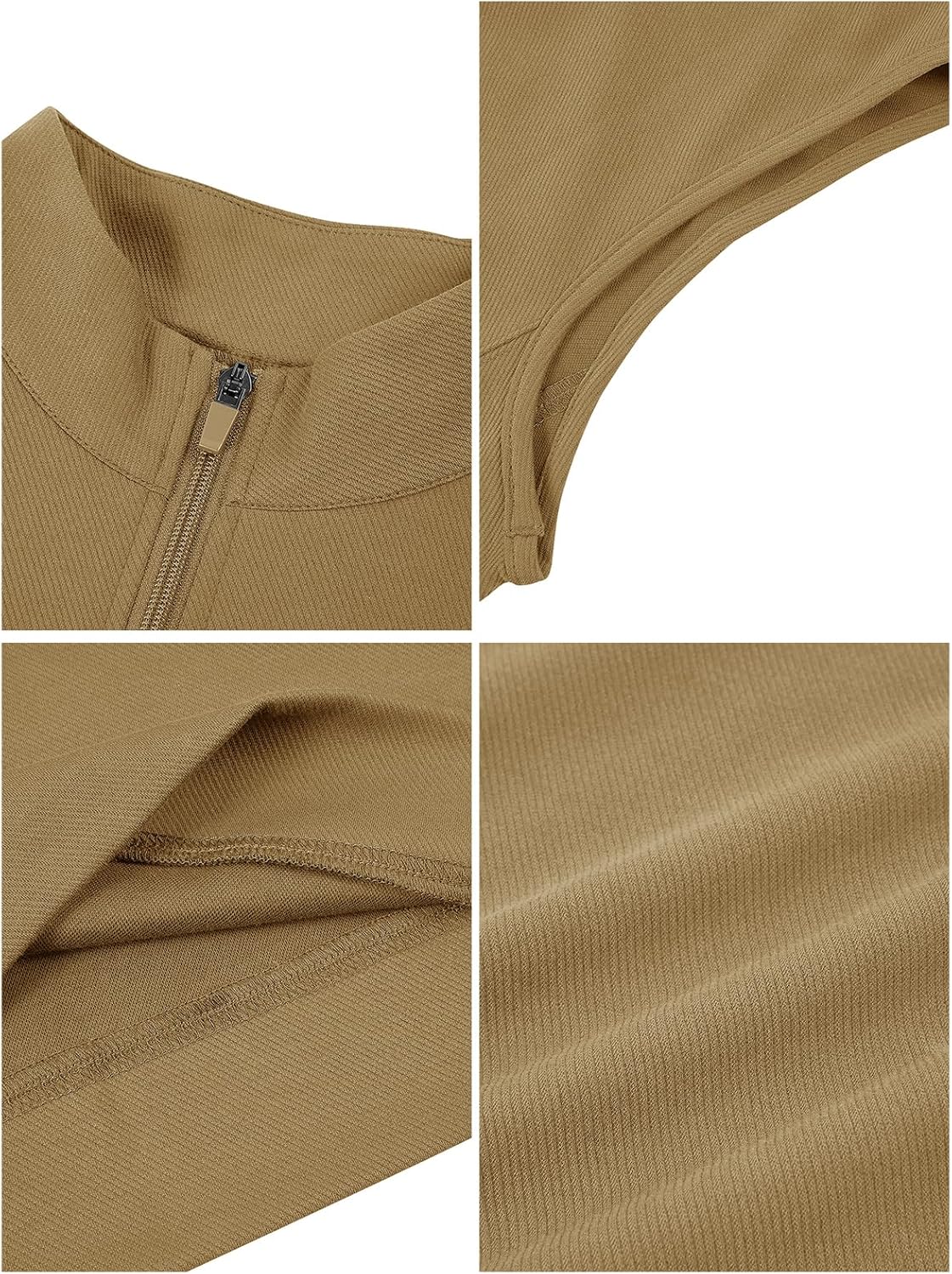 Makkrom Mens Quarter Zip Sleeveless Golf Vest Pullover Stand Collar Casual Vests Outerwear - Image 7