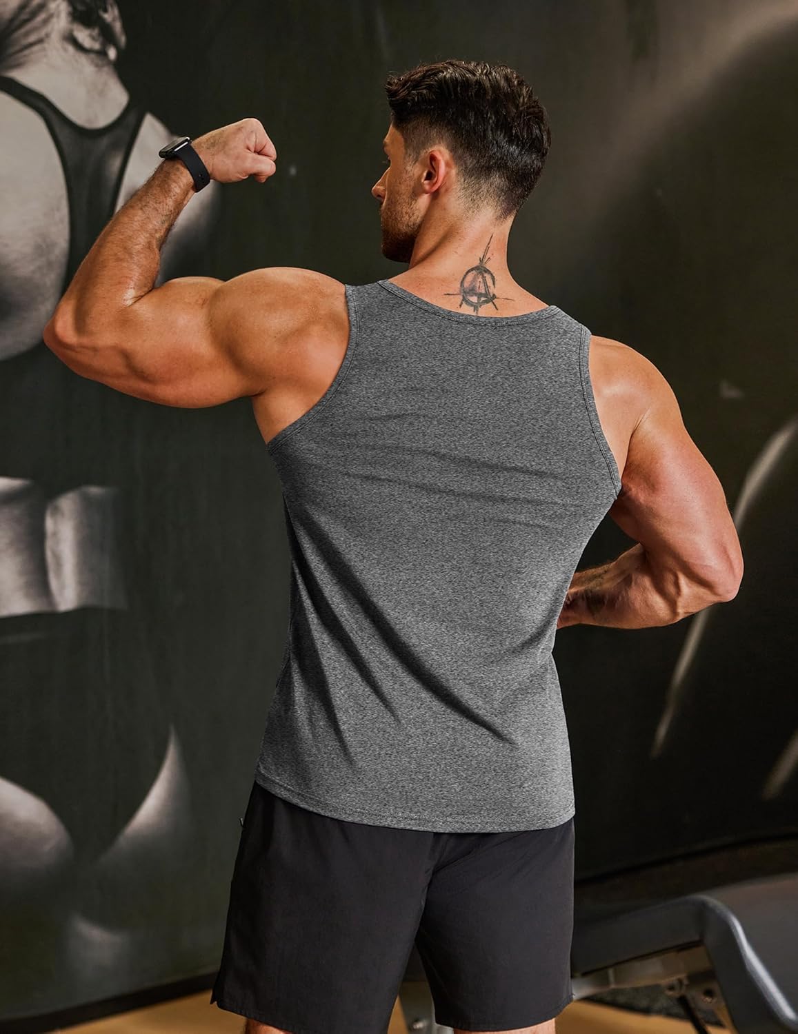 COOFANDY Mens Cotton Tank Tops Workout Summer Sleeveless Muscle Gym Shirts Athletic Beach Tee Shirt Pack - Image 2