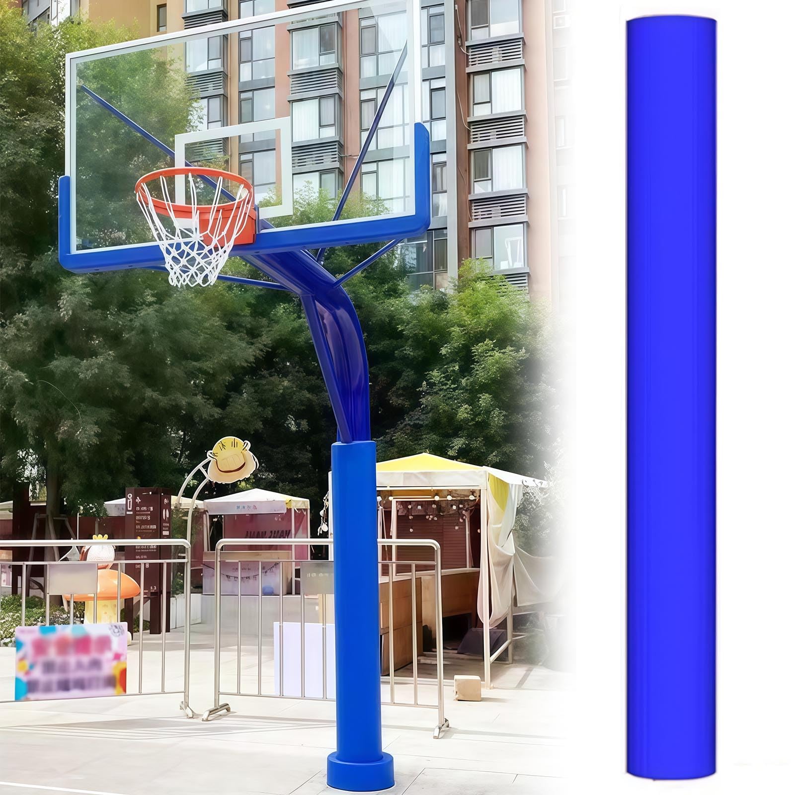 Mousse pour basket-ball gaine de protection poteau rond robuste 177 cm
