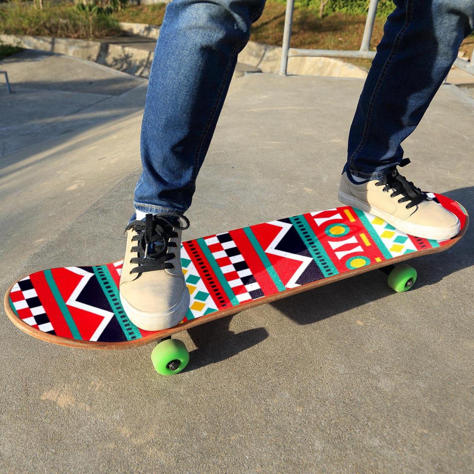 Boho Bohemia Skateboard-Griptape, Schleifpapier, Longboard, Aufkleber, Roller, Deck, Sandpapier, Pink, 2 Stück