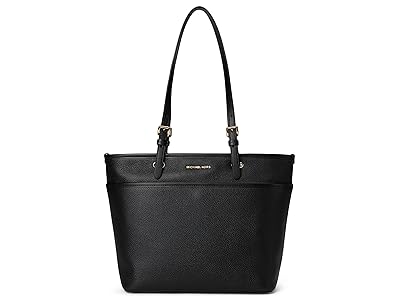 MICHAEL Michael Kors Winston Medium Top Zip Pocket Tote Handbags Black, Leather