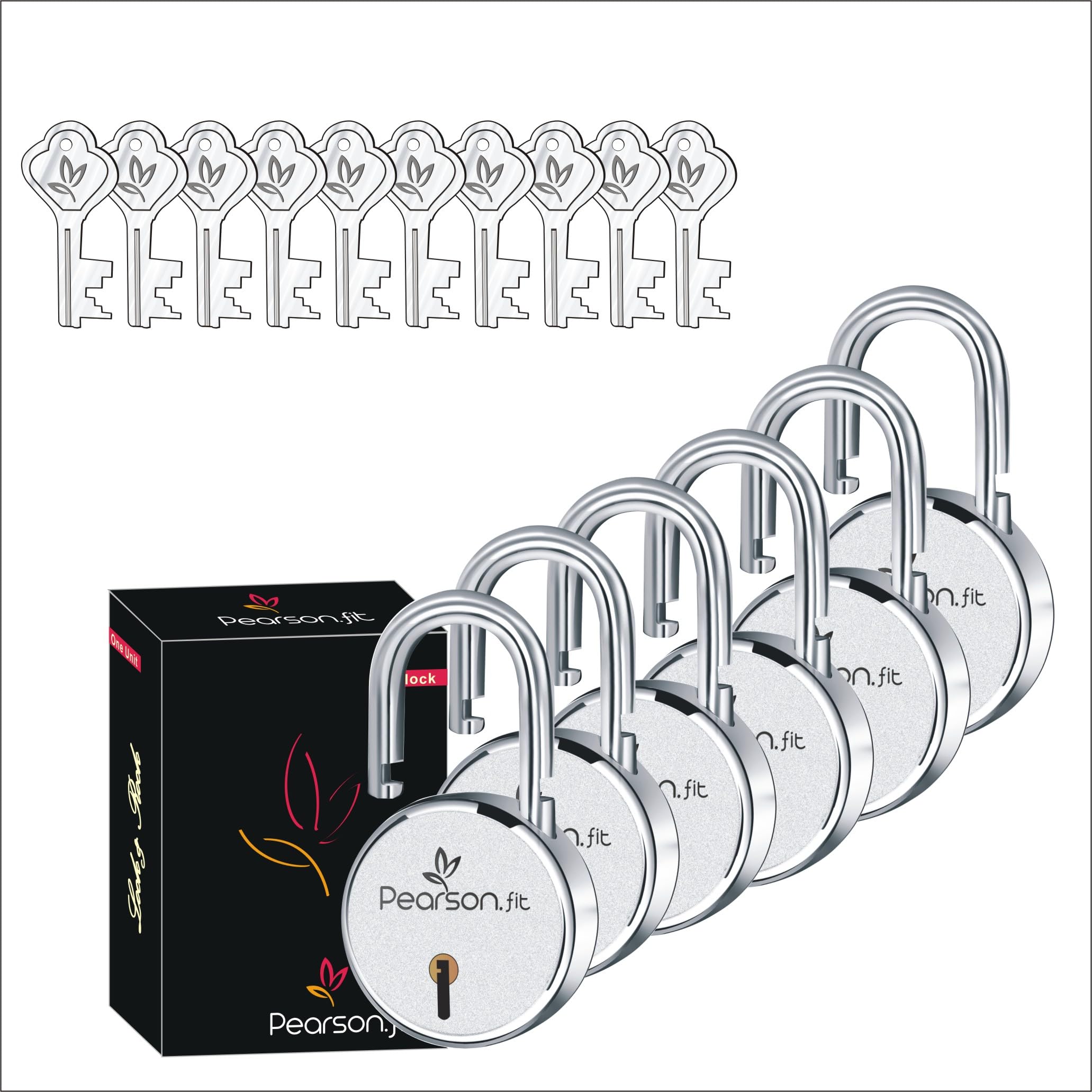 Pearson.fit Round Padlock 65mm 6 Lock Open with 10 Same Key 8 levers Double Locking Anti Thift Weather-Resistant Shop Shutter High Security Main Door Lock for Home (B0CYHBXG78) Amazon Price History, Amazon Price Tracker