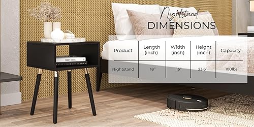 Miniatura 193 de Bme Dinkee - Base de cama de tamaño matrimonial sin cabecera, 15 pulgadas, minimalista y moderna, madera de acacia, 12 listones de madera para