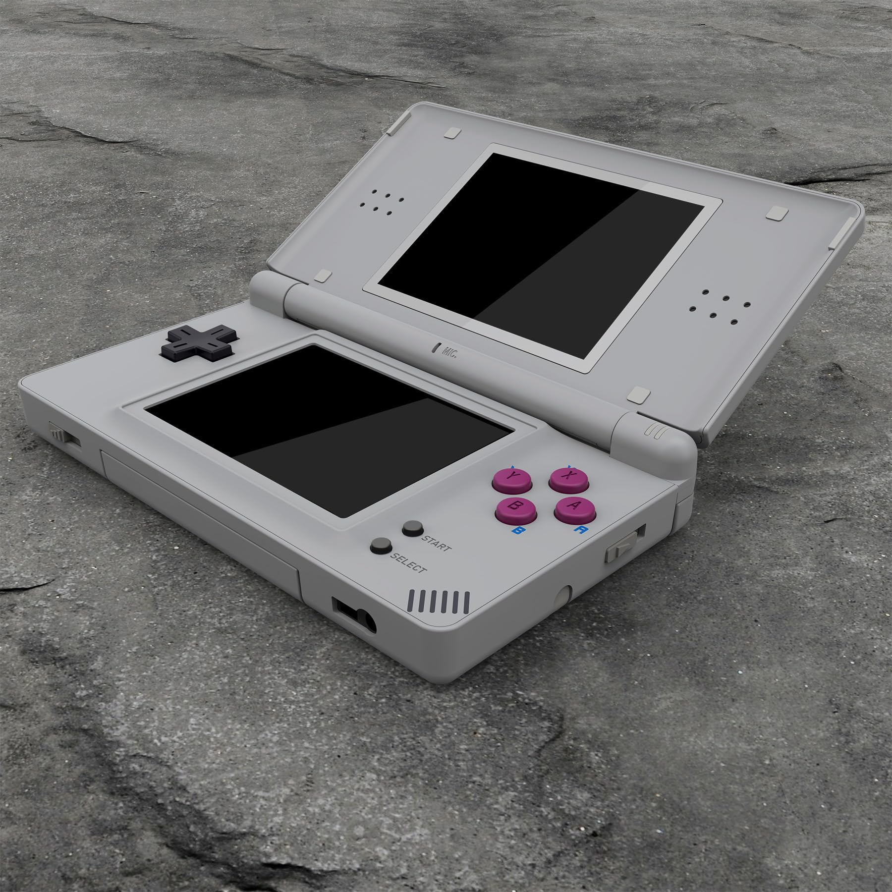 eXtremeRate Ersatz Gehäuse Case für Nintendo DS Lite NDSL, DIY-Voll Hülle&Knöpfen&Screen Protector Shell Cover Zubehör für Nintendo DS Lite Handheld Spielekonsole(Klassik 1989 GB DMG-01)-Ohne Console