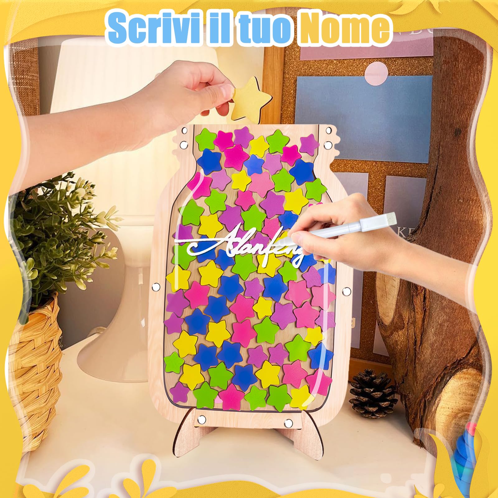 Barattolo di Ricompensa con Magnetico per bambini Barattolo Premio Stella per Il Buon Comportamento Adatto Agli Insegnanti per Essere Utilizzato in Classe a Casa e a Scuola