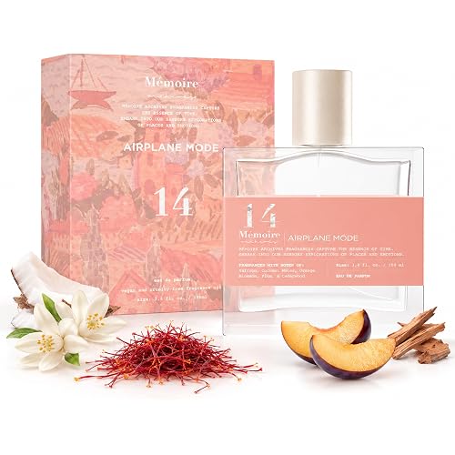 Memoire Archives Airplane Mode Eau de Parfum, 3.4 fl oz | Warm & Romantic Everyday Scent | Luxury Perfume with Saffron Top Notes, Coconut Water & Orange Blossom Heart