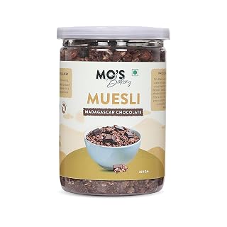 Mo's Millet Muesli 360 gms | Madagascar Chocolate | Healthy Breakfast Muesli | 90% Whole Grain | Protein Rich | Clean Ingredients