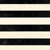 Vista 7 de Creative Co-Op Caja de madera recuperada y resina con rayas, negro y crema