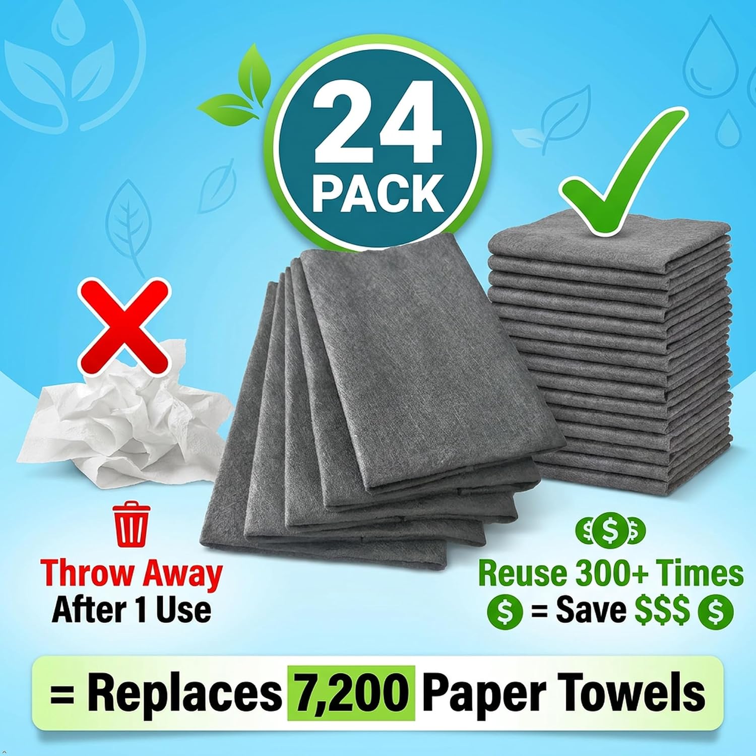 Thickened Magic Microfiber Cleaning Cloth 10-Pack Extra-Size 11.8x15.8 in image 5