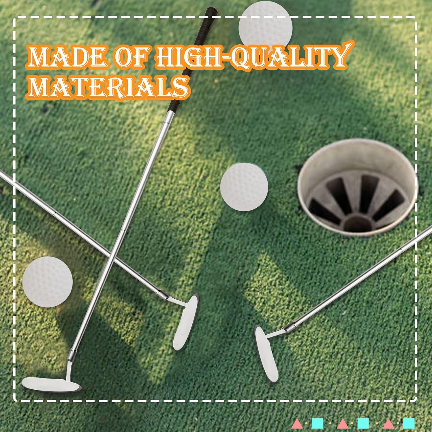 2 Set Golf Putter Detachable Left and Right Handed Putter with 4 Golf Balls for Adult Teenager