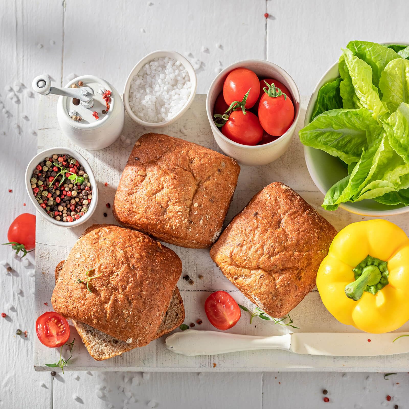 Locawo High Protein & Low Carb Eiweißbrötchen | 21g Protein auf 100g | Voller Weizengeschmack | Vegan | ideal für eine eiweißreiche, kalorien- und zuckerreduzierte Ernährung