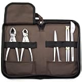 Small Size TianBonsai Bonsai Tools 5-Piece Alloy Steel Bonsai tool Kit In Cluding 180mm Long Handle Scissors / 180mm Branch Cutter / 180mm Knob Cutter / 200mm Straight Root Hook/Tweezers (NBKS5-01)