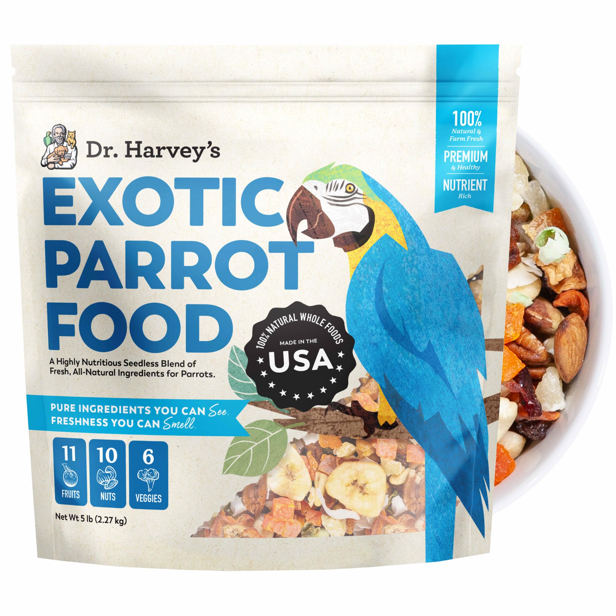 Dr. Harvey's Exotic Parrot Food for Large Parrots