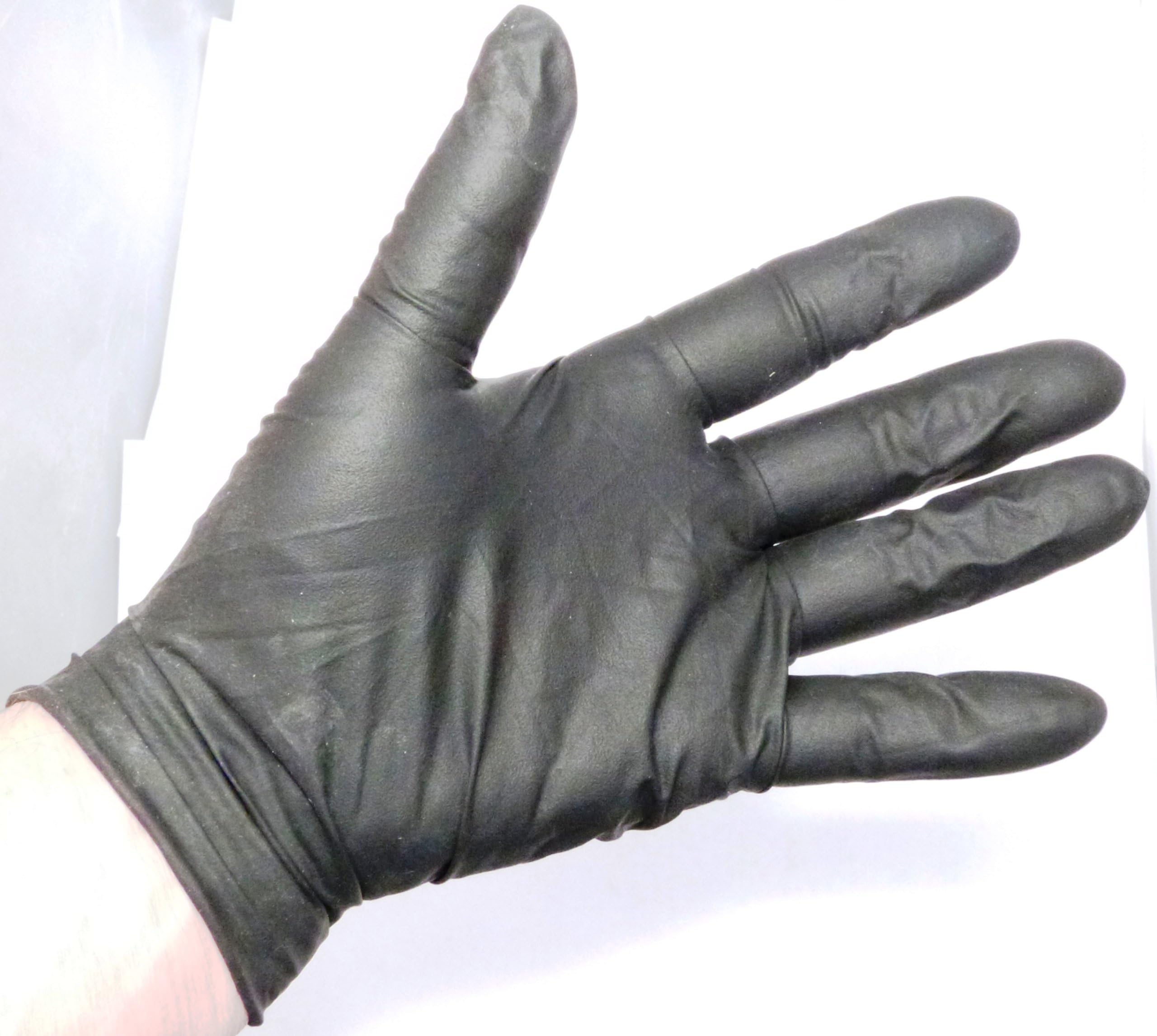 Black Reusable Latex Gloves, Salon Hair Color Dye Gloves {Med)12