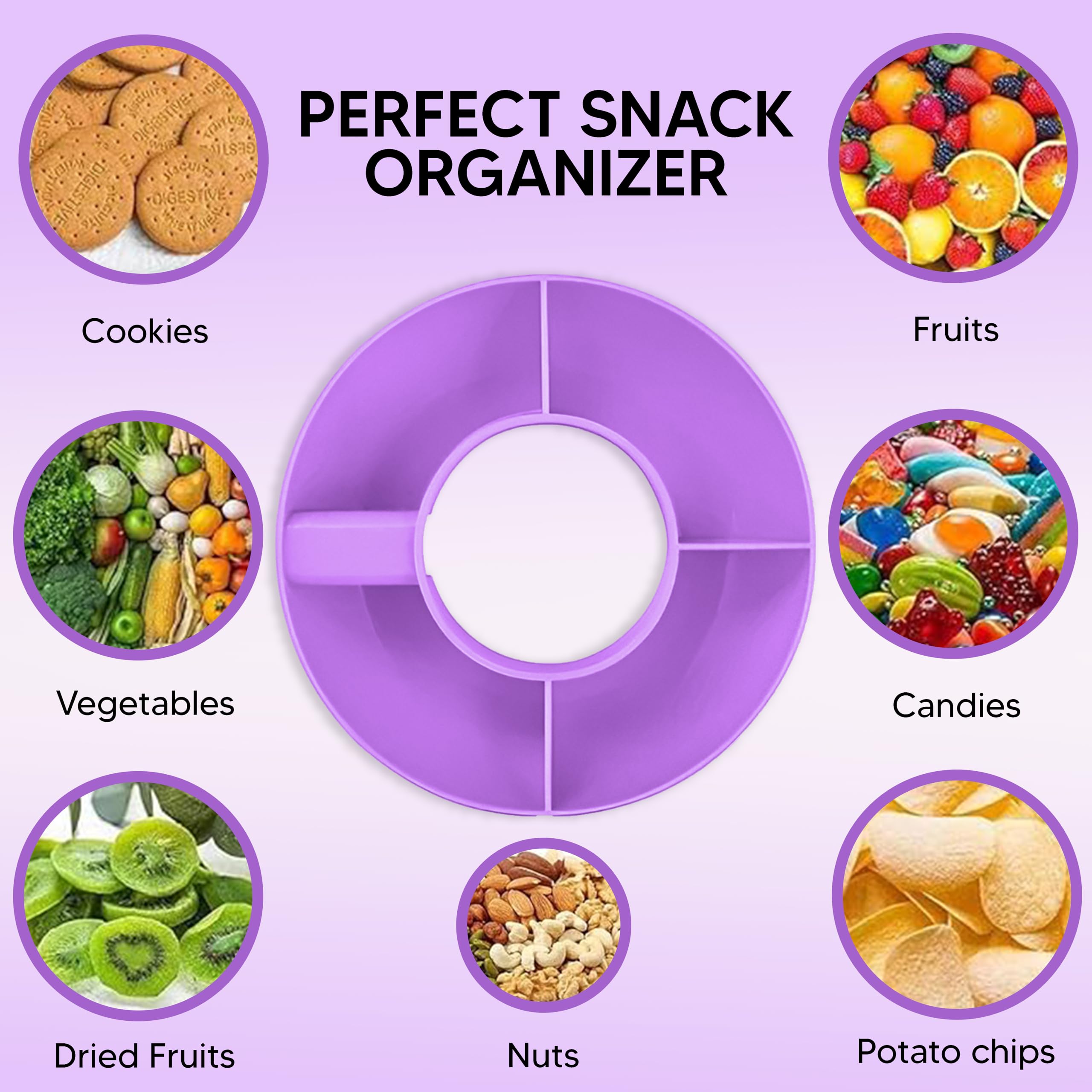 BAG.IT Snack Tray for Stanley Cup 40oz, Purple, 20 cm (W) x 4.5 cm (H) - Image 3