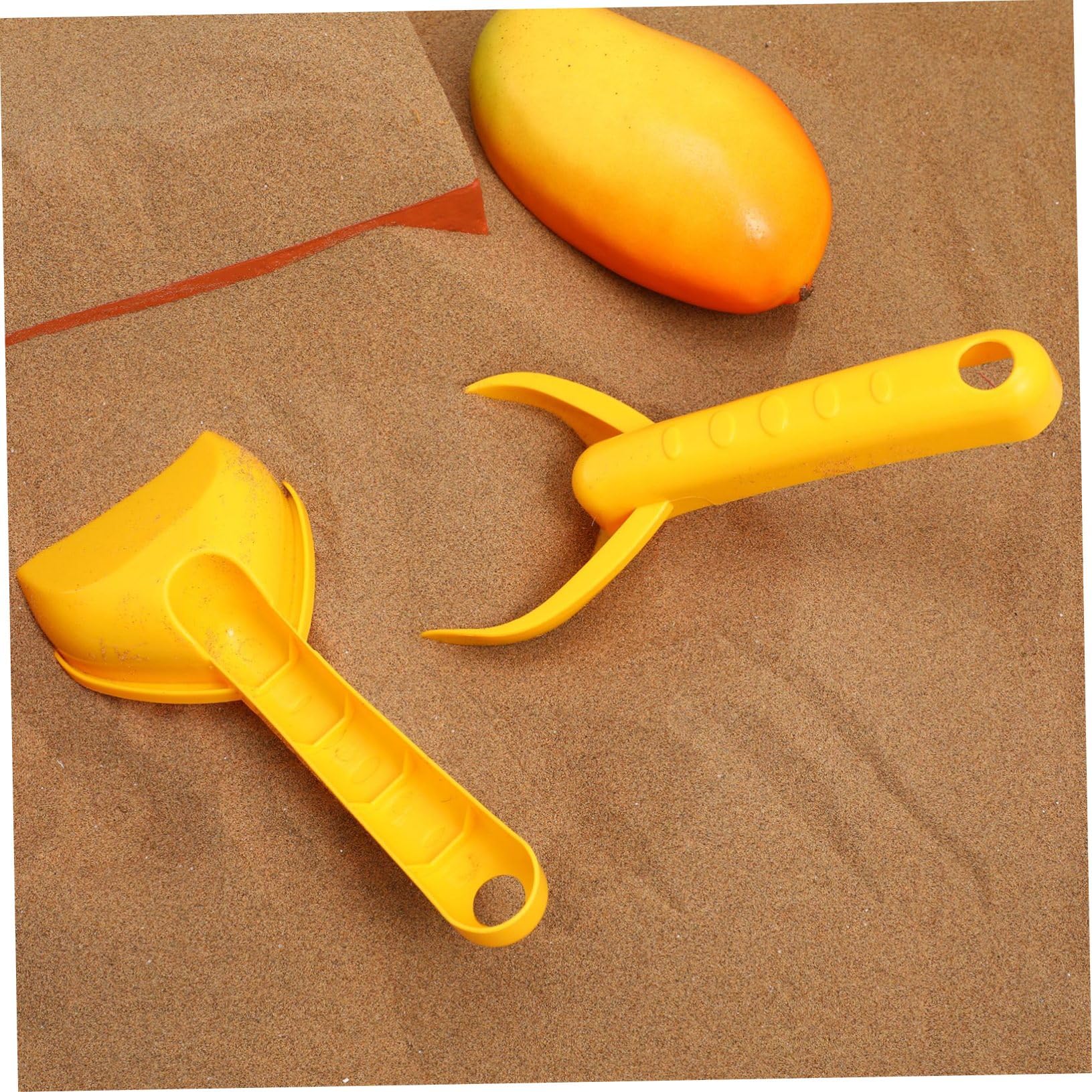 UKCOCO 24 Piezas Palas de Playa para Juguetes para Excavar Arena y Jardín Pala de Duradera para Exterior y Arenero Color Amarillo