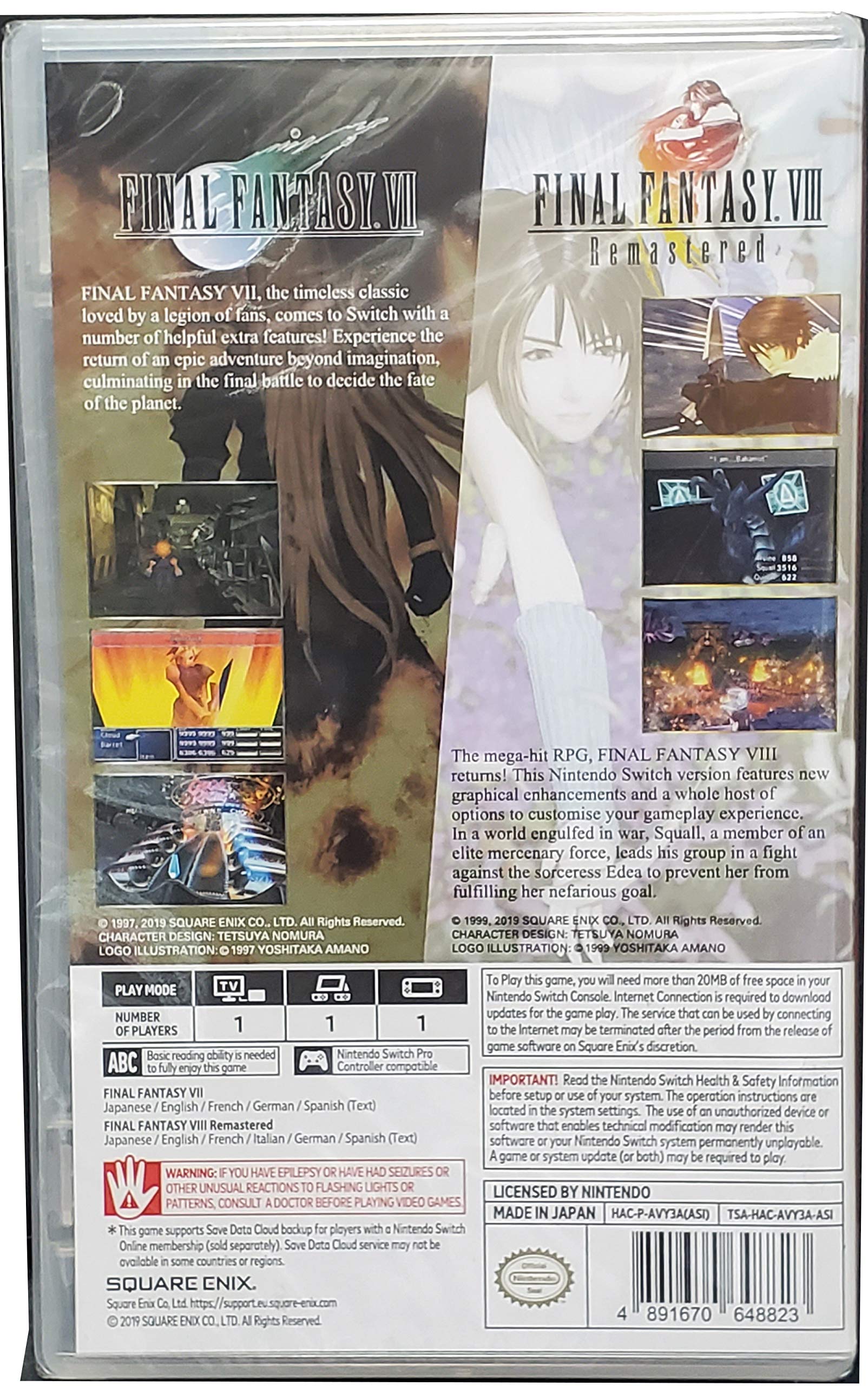 Amazon.co.jp: (Nintendo switch)Final Fantasy VII & VIII Remastered