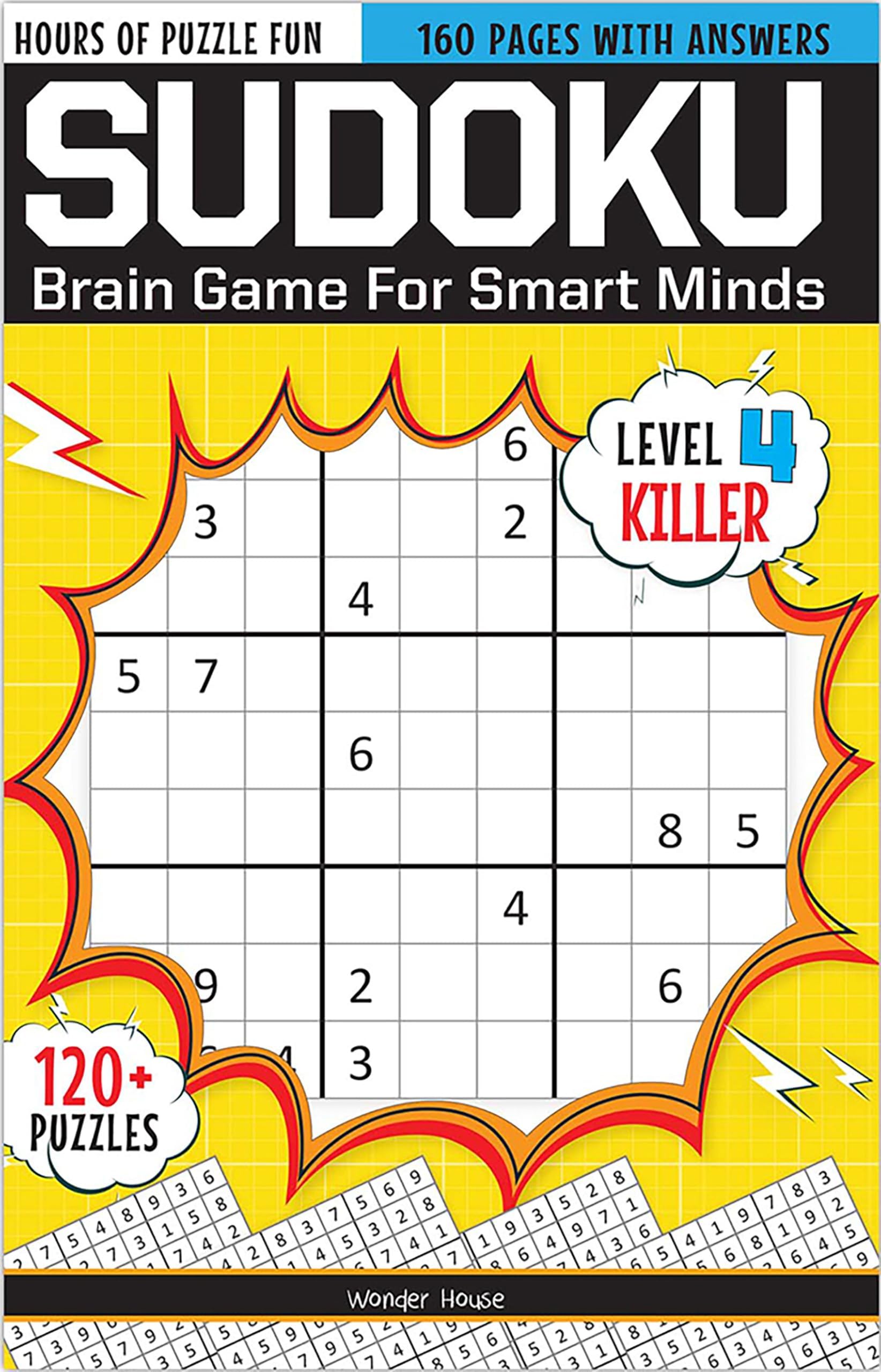 Sudoku - Brain Games For Smart Minds Level 4 Killer : Brain Booster Puzzles for Kids, 120+ Fun Games