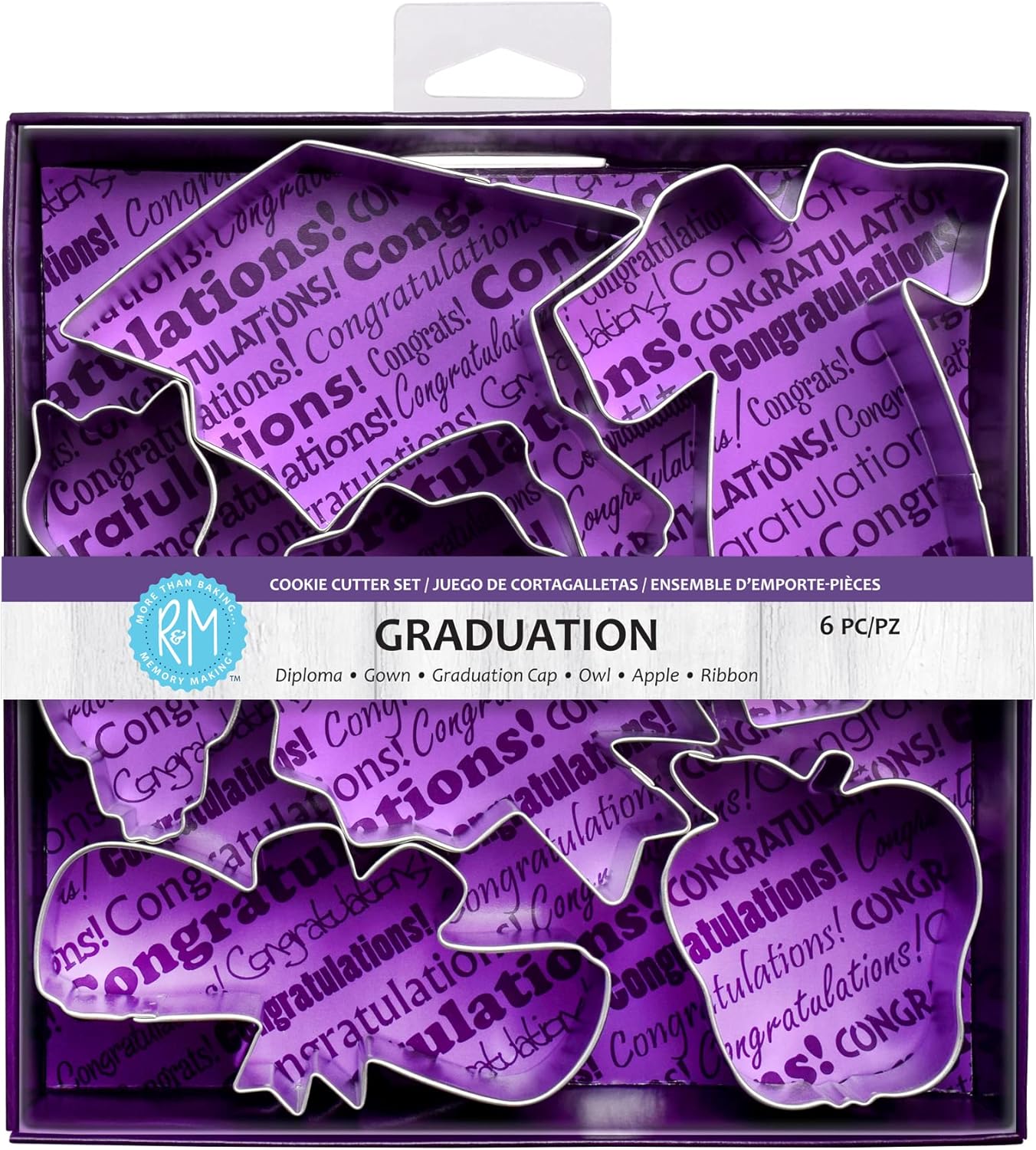 R&M International Silver Graduation Cookie Cutter Set – 1 Pack (1938) R&M International Silver Graduation Cookie Cutter Set – 1 Pack (1938)