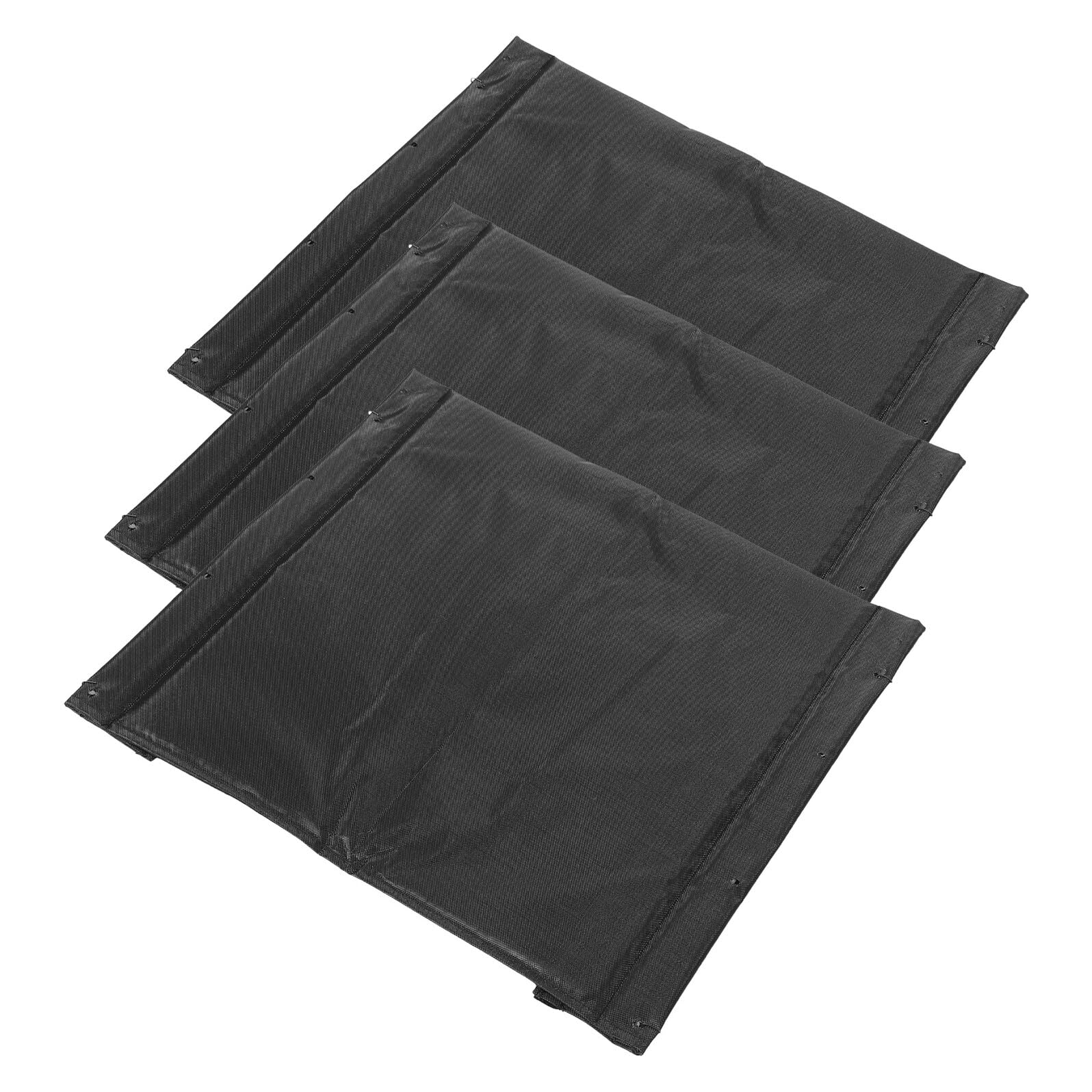 Hemobllo Cojín para Sillas de Ruedas 3 Piezas de Tela Oxford Negra, Asiento Antideslizante Transpirable y Resistente al Desgaste, Almohadilla Cómoda Lavable para Uso en Hogar y Hospital