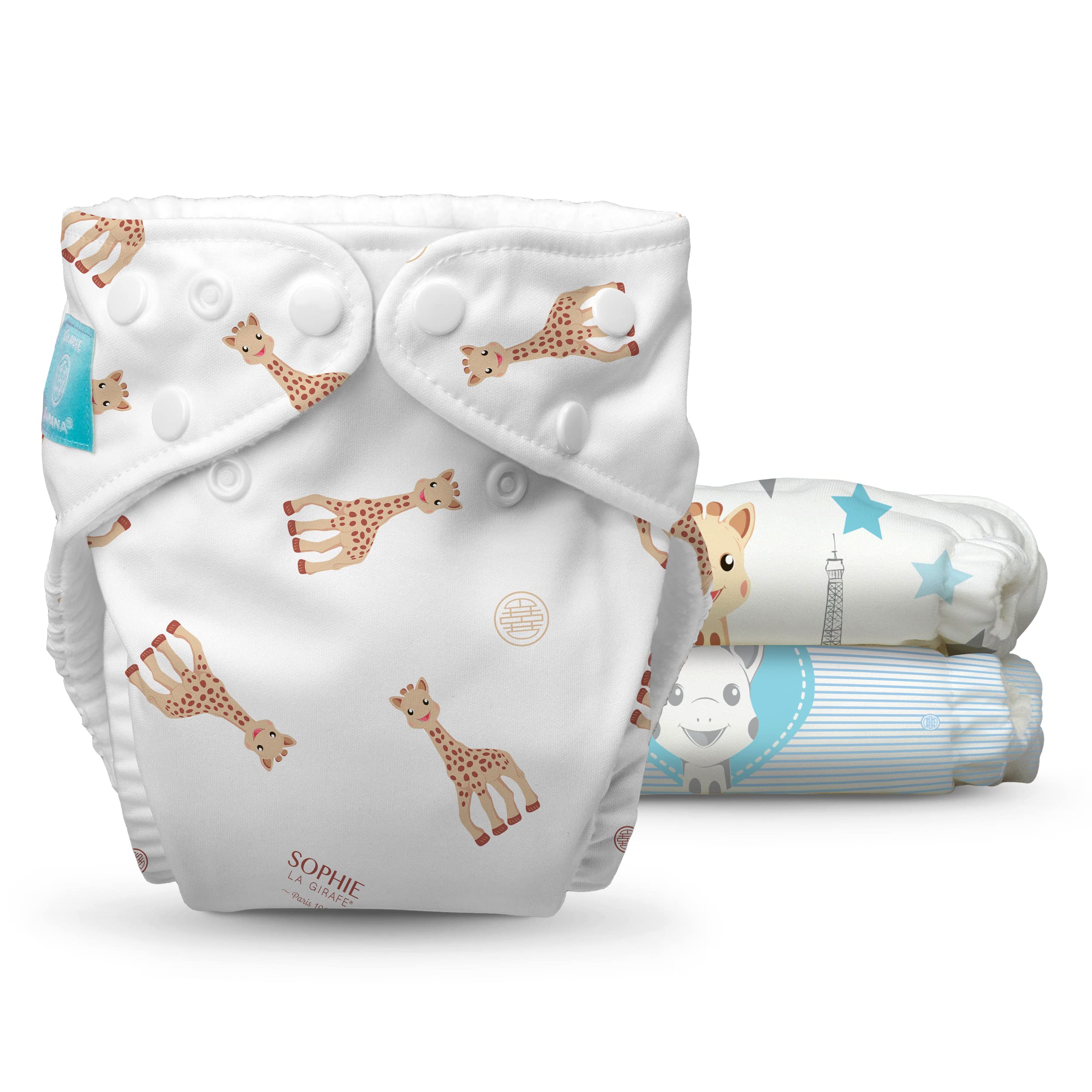Sophie La Girafe 3 Windeln, 6 Einsätze, Einheitsgröße, Hybrid AIO (Classic)