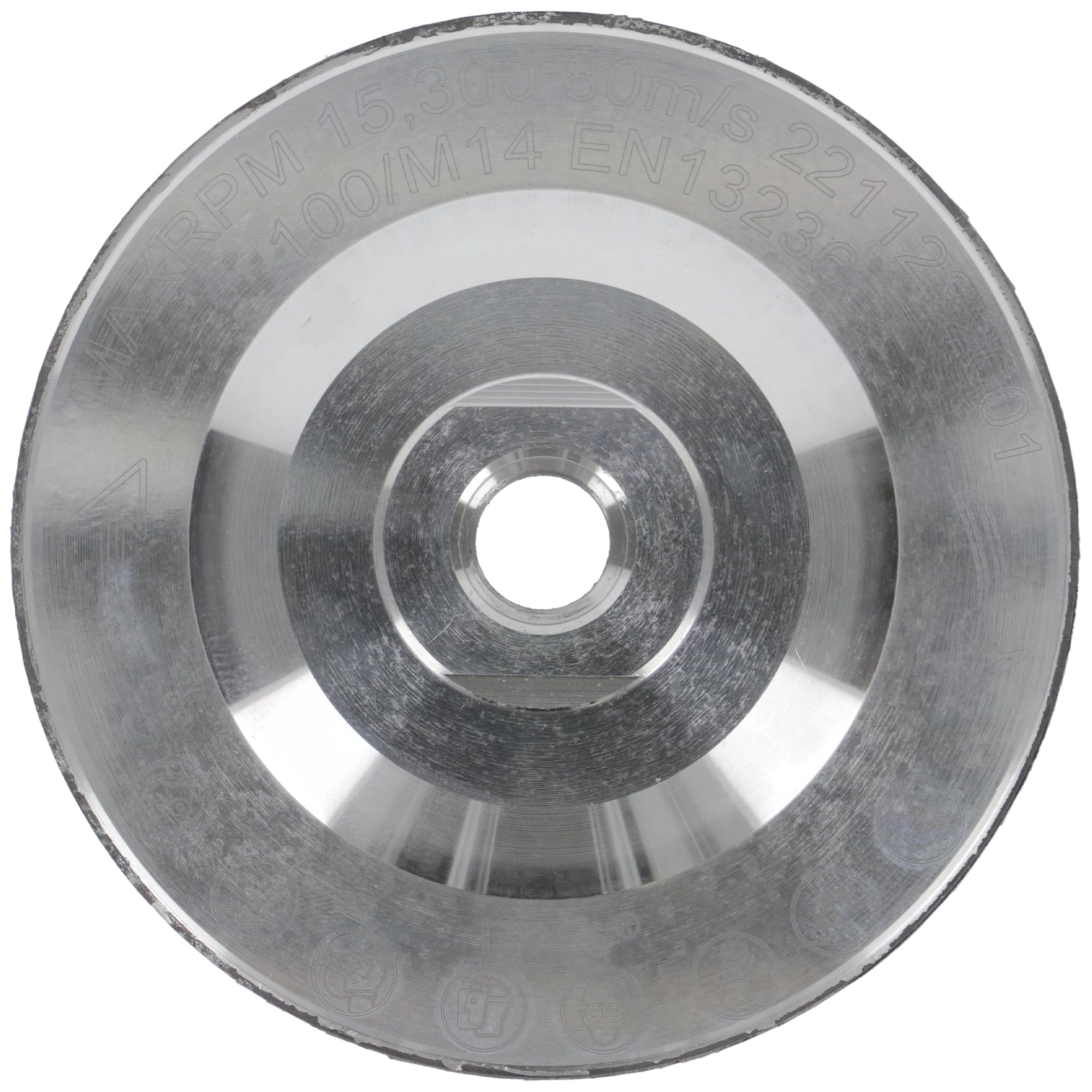 PRODIAMANT Premium diamentowa ściernica granitowa 100 mm x M14 ściernica diamentowa PDX82.907 100 mm pasująca szlifierka kątowa, wspornik z aluminium