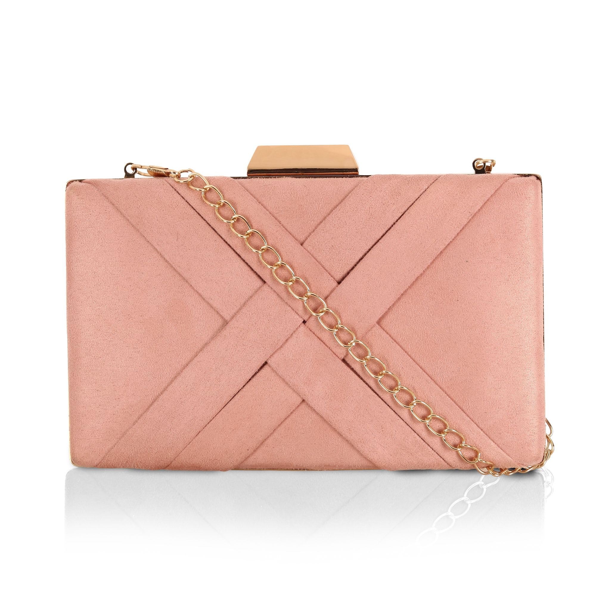 Women's Criss Frame Clutch Bags | Detachable Chain Sling Strap | Ladies Purse Wallet-image-11