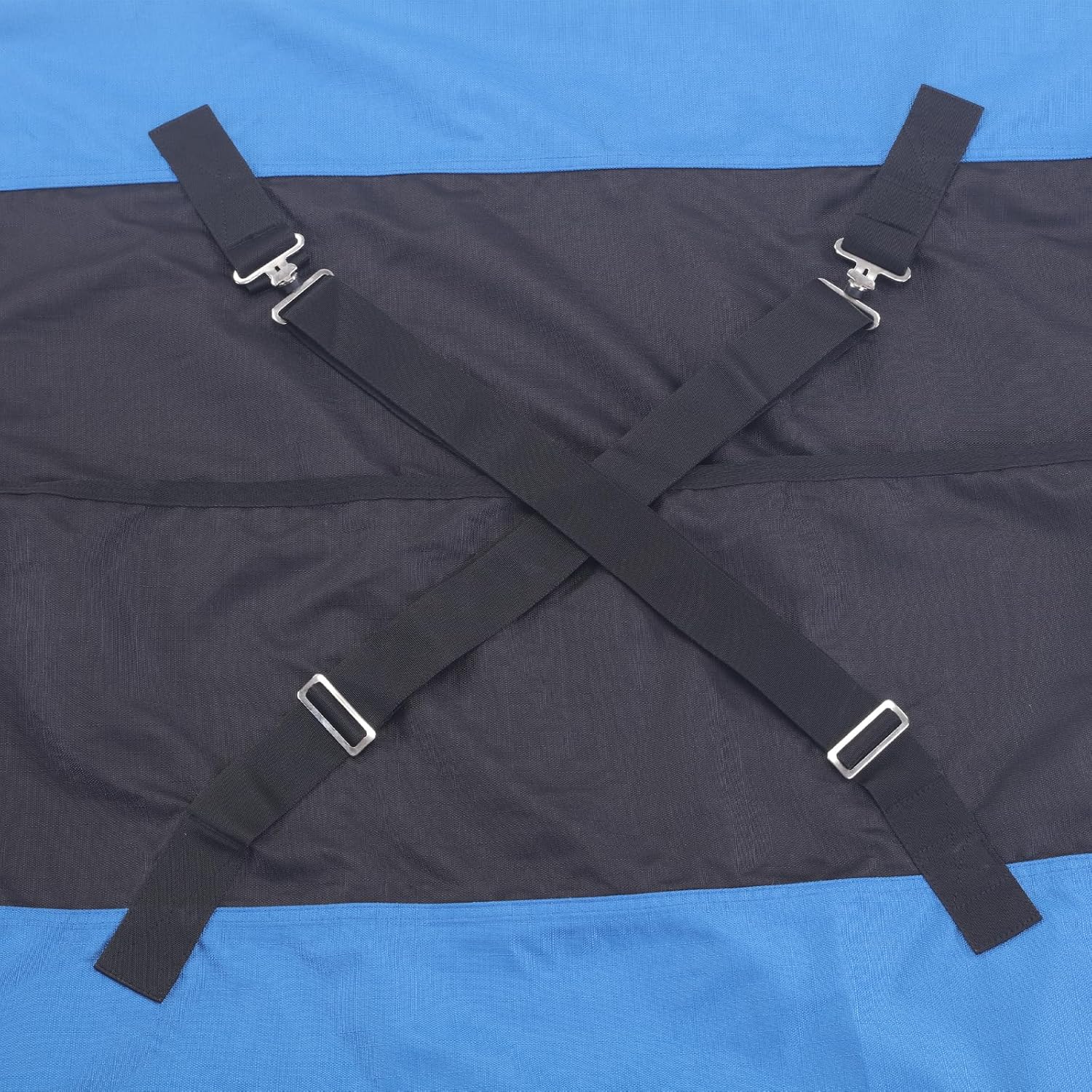 1200D Ripstop Waterproof Breathable Horse Blanket (0g No Fill), Lightweight Turnout Rain Sheet, Keeps Dry in Mud & Wet Weather Blueblack 81"