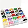 BILIEASY Lot De 72 Fils à Coudre Polyester 227m - 72 Couleurs Pour Couture Main Et Machine