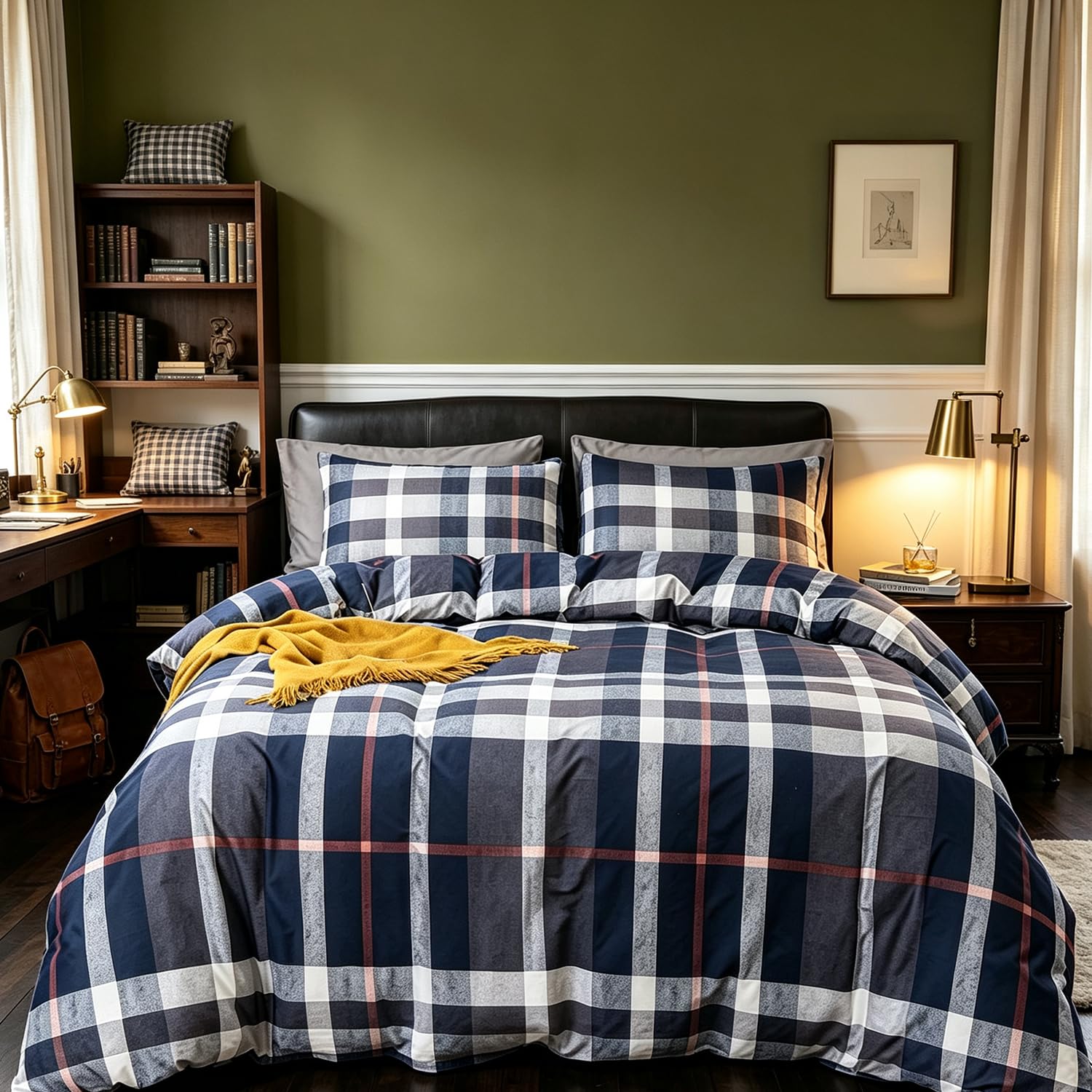 Blue White Ombre Twin Comforter Set - Modern Bedding -16