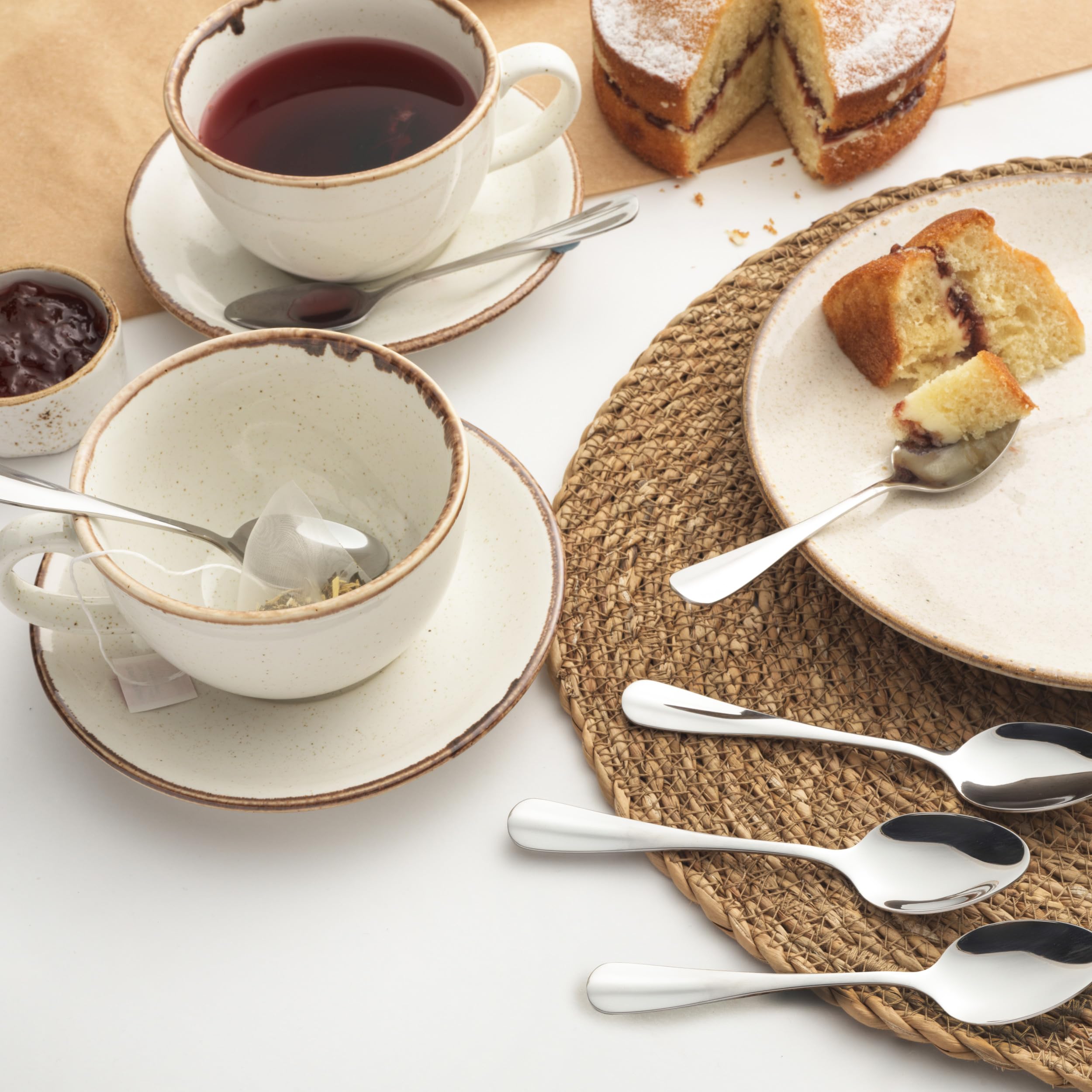 Salter BW13681EU7 Teaspoon Set of 6, Newbury Stainless Steel Coffee Spoons Cutlery Set, Mirror Polish Finish Flatware - Image 3