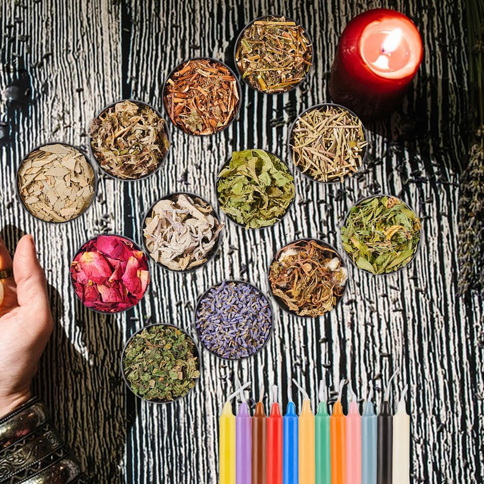 Wiccan Altar Supplies - Complete Witch Supplies Kit, Easy Guide for witchcrft | Perfect Altar Tools for Family, Friends, and Colleagues, Comprehensive Kit for Spiritual Practice and Rituals