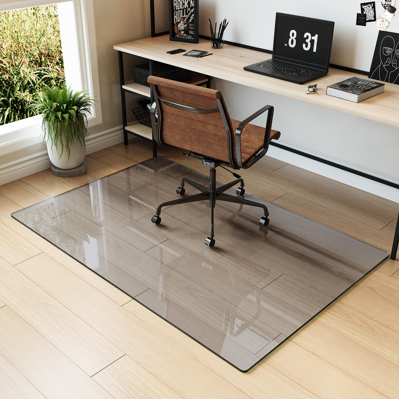 Koonmi 36" x 55" Office Chair Mat for Hardwood Floors &amp; Carpets