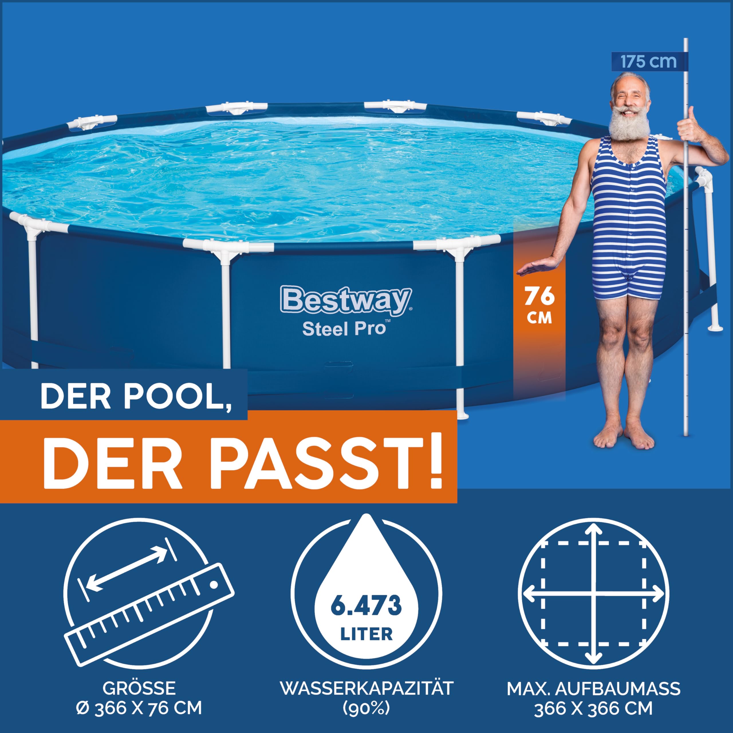 12' x 30"/3.66m x 76cm Pool