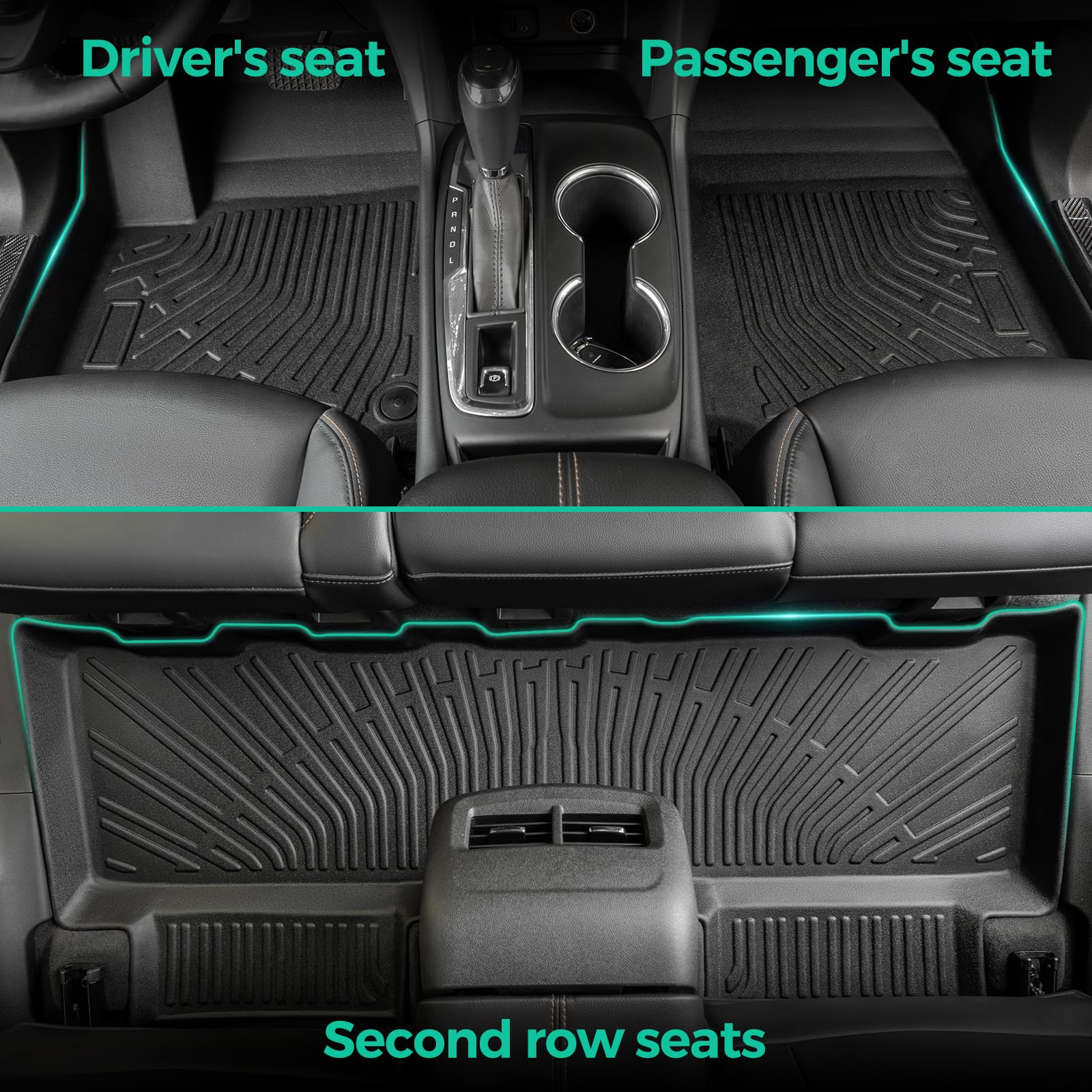 Car Floor Mats for Chevy Equinox for Gmc Terrain 2018 2019 2020 2021 2022 2023 2024 All Weather — view 4