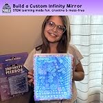 DIY Infinity Mirror Kit - Girls Crafts 8-12 Years Old DIY Kit with Lights & Custom Letters - Birthday Gift for Girls Ages 6 7 8 9 10 11 12, Educational STEM Toys for Kids, STEM Toys for 5+
