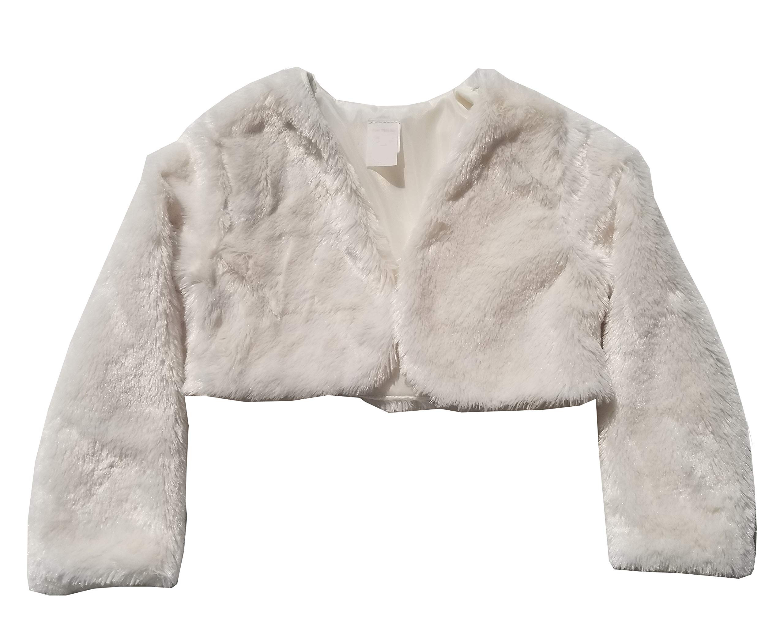 iGirlDress Girls Cozy Faux Fur Bolero Dress Jacket Sweater Shrug