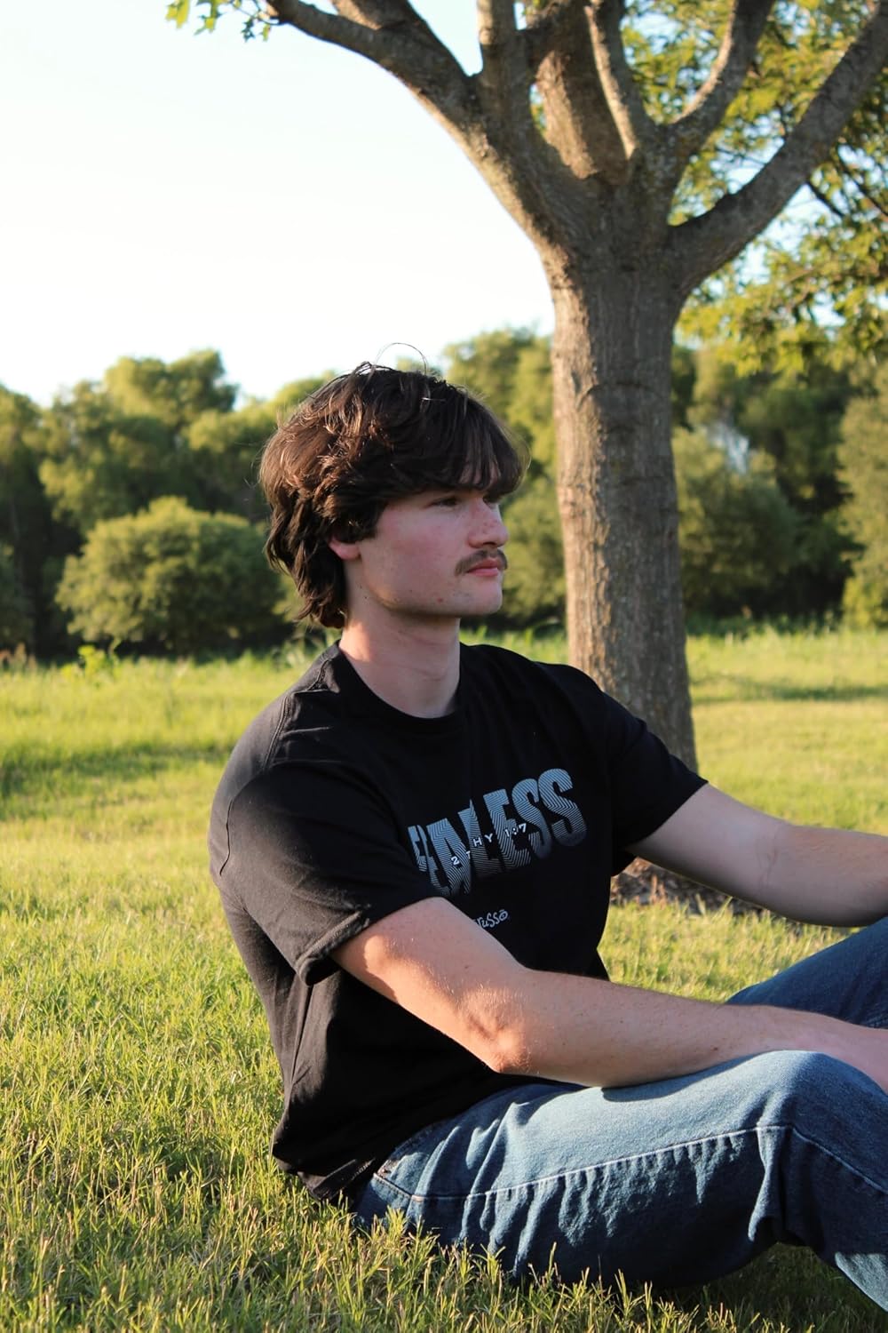 Kerusso Unisex Christian Crewneck Short Sleeve Graphic T-Shirt Cotton Black Fearless - Image 5