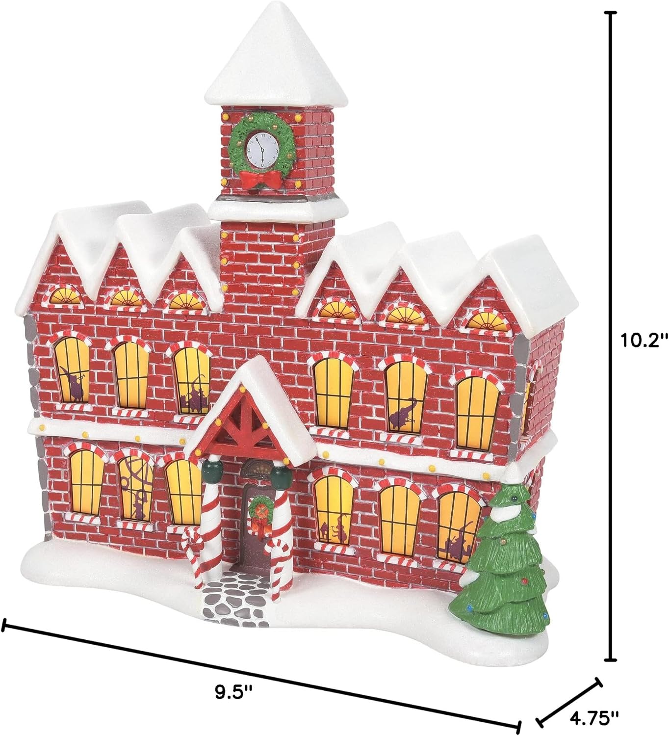 Department 56 Resin Disney The Nightmare Before Christmas Village Santa's Workshop Lit Building, 10.2 Inch, Multicolor