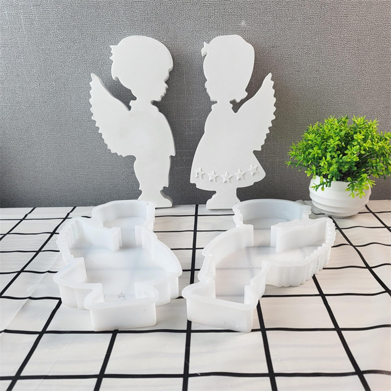 Siliconen Kaarsenmal Engel 112x102x26 mm - De