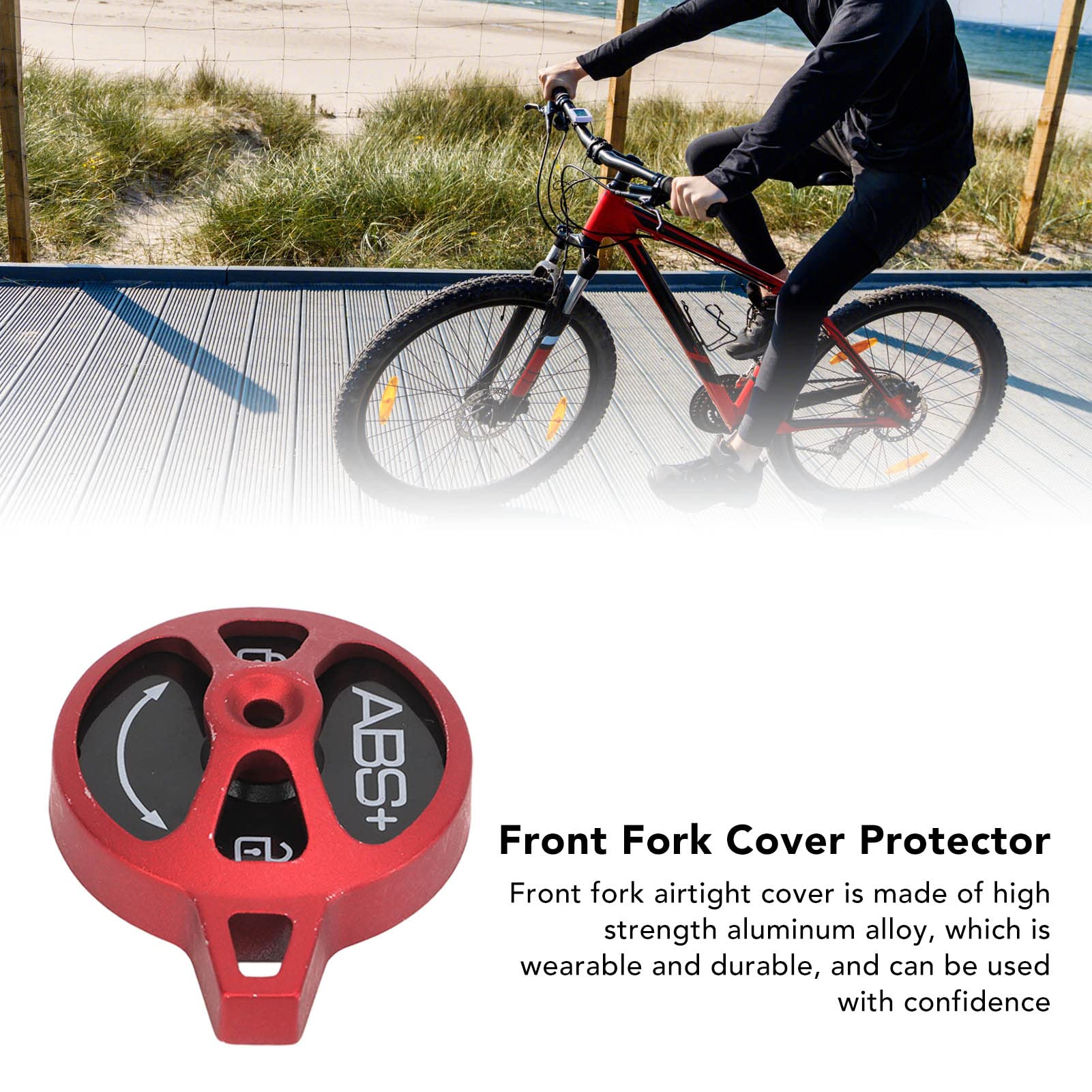 2 Sets Front Fork, CNC Aluminum Alloy Airtight Valve Cover Replaceable Accessories for Mountain Road