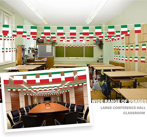 Miniatura 2 de Banderín de bandera de Italia, mini banderas italianas pequeñas, decoración nacional de país para escuela, fiesta, eventos deportivos, festival
